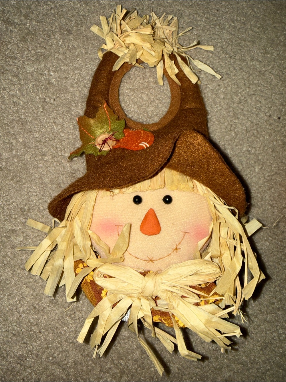Autumn Brown Scarecrow Hanging Door Decoration - Harvest Decor